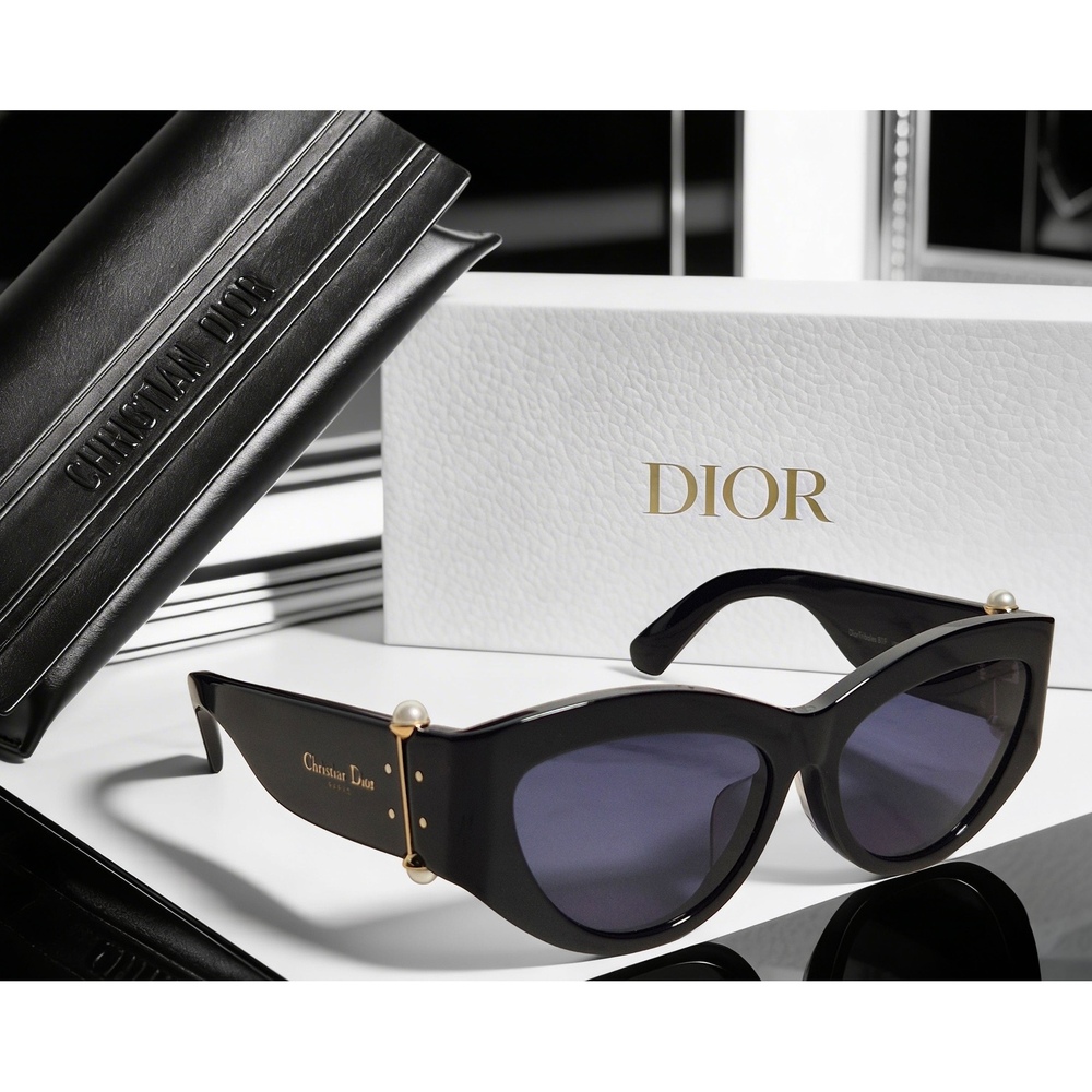 NWT Christian Dior CD40200I-01V-55 Black 55mm Sunglasses - Picture 4 of 5